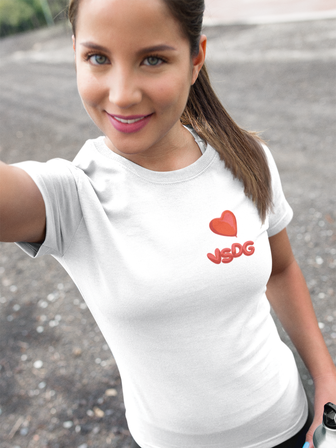 VSDG Herz Girlie Shirt (weiß)
