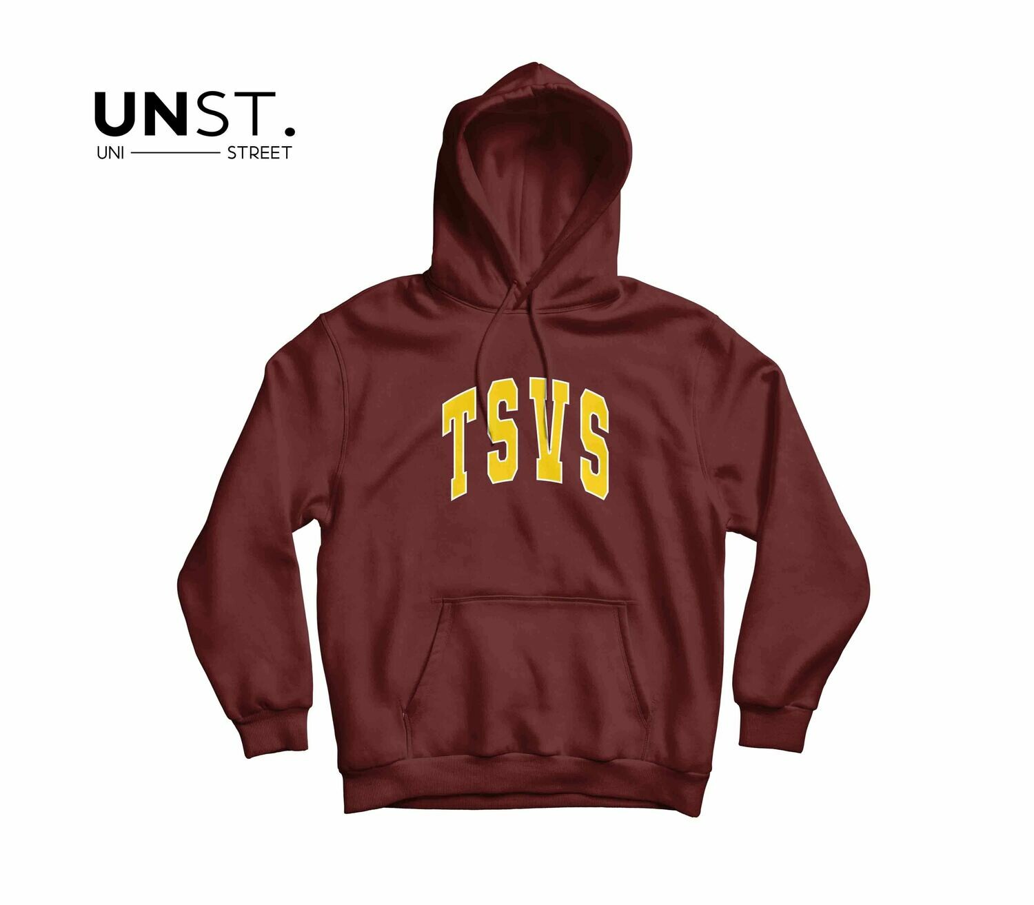 TSVS Maroon Hoodie (with your name)