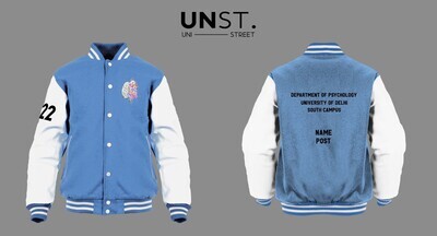 Psychology-DU Pastel blue Varsity Jacket