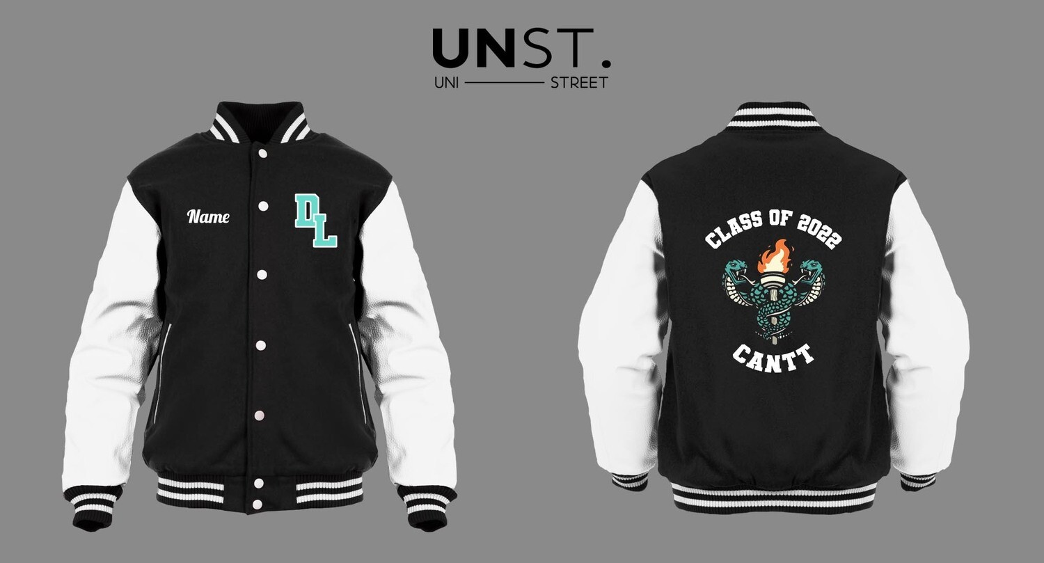Cantt- Scindia School Black Varsity Jacket