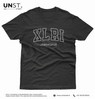 XLRI Black Round Neck T-Shirt