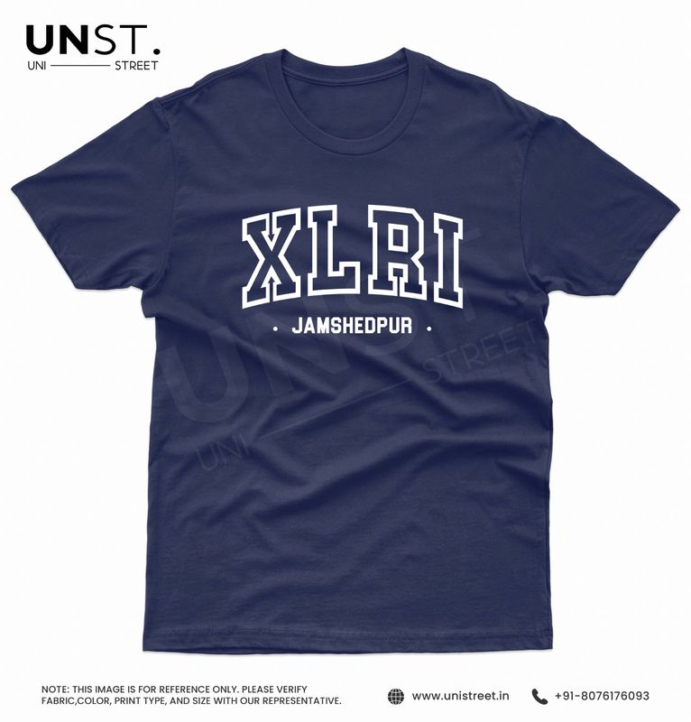 XLRI Navy Blue Round Neck T-Shirt
