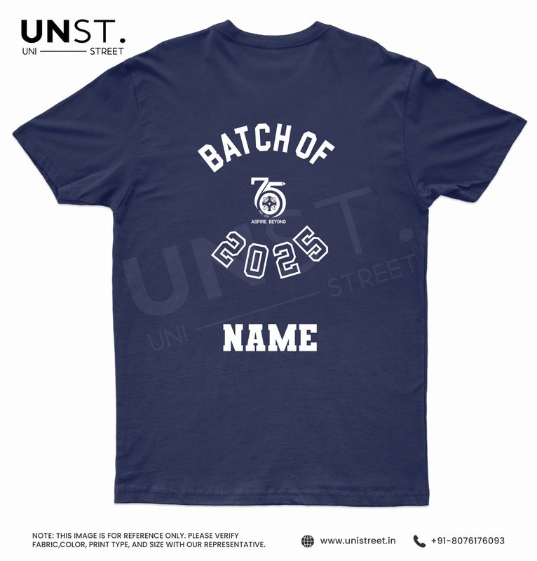 XLRI Navy Blue Round Neck T-Shirt