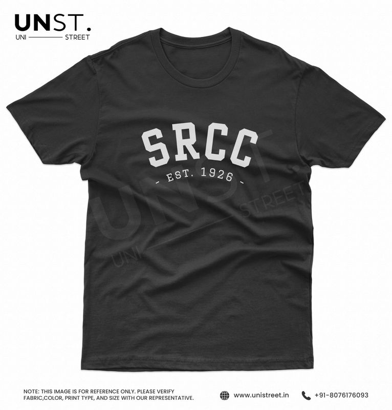 SRCC Black Round Neck T-Shirt