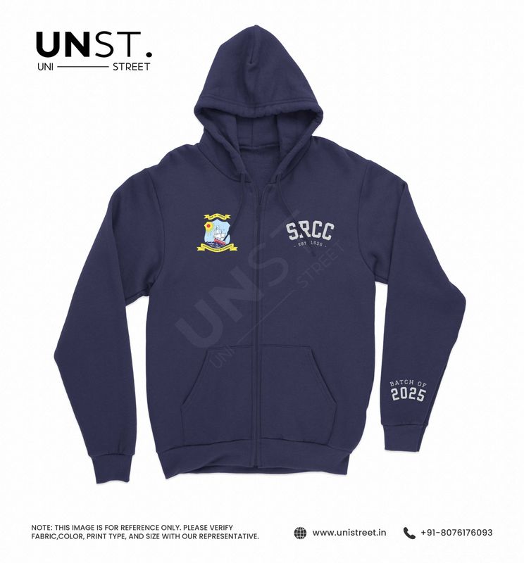 SRCC Navy Blue Zipper Hoodie