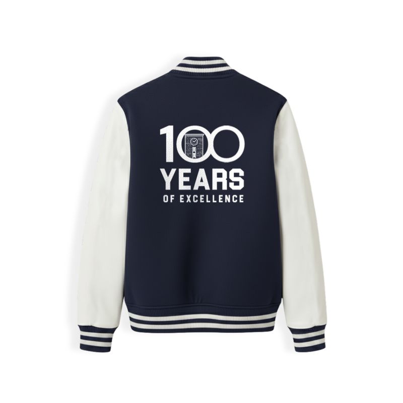 SRCC Navy Blue-White Varsity Jacket