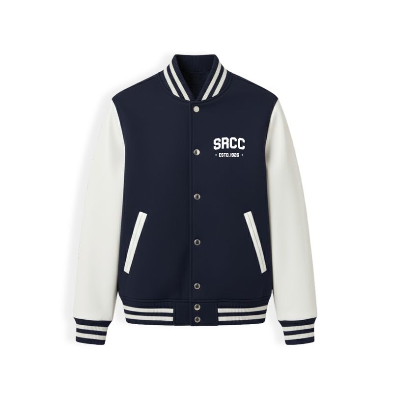 SRCC Navy Blue-White Varsity Jacket SRCC Navy Blue-White Varsity Jacket