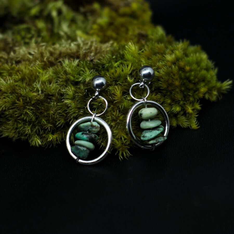 Crystal earrings / Anting lucu / Turquoise