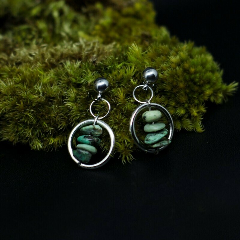 Crystal earrings / Anting lucu / Turquoise