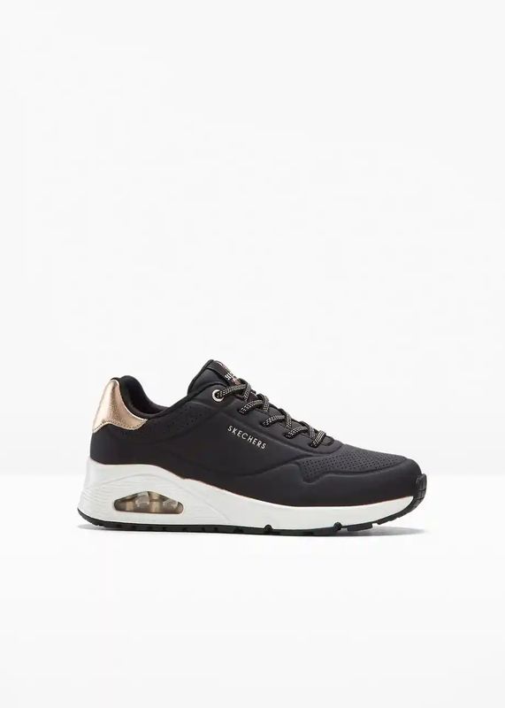 skechers air uno black gold