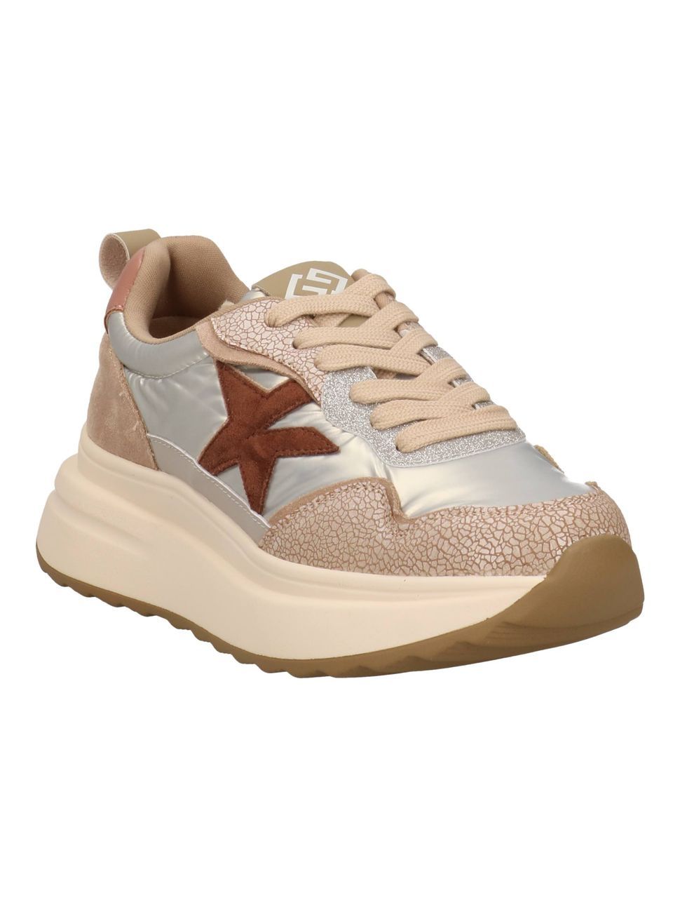 Gold &amp; gold sneakers beige 