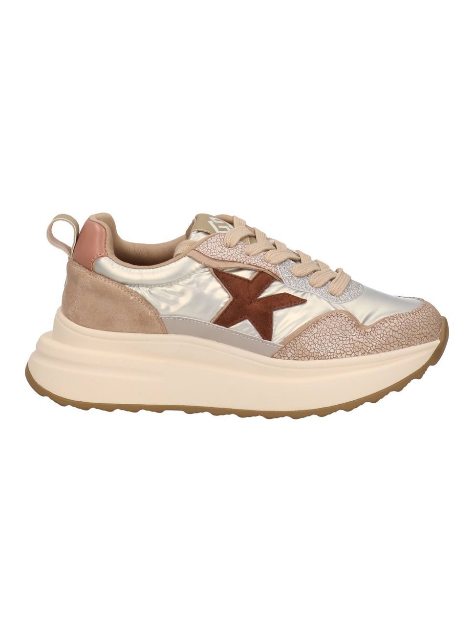 Gold &amp; gold sneakers beige 