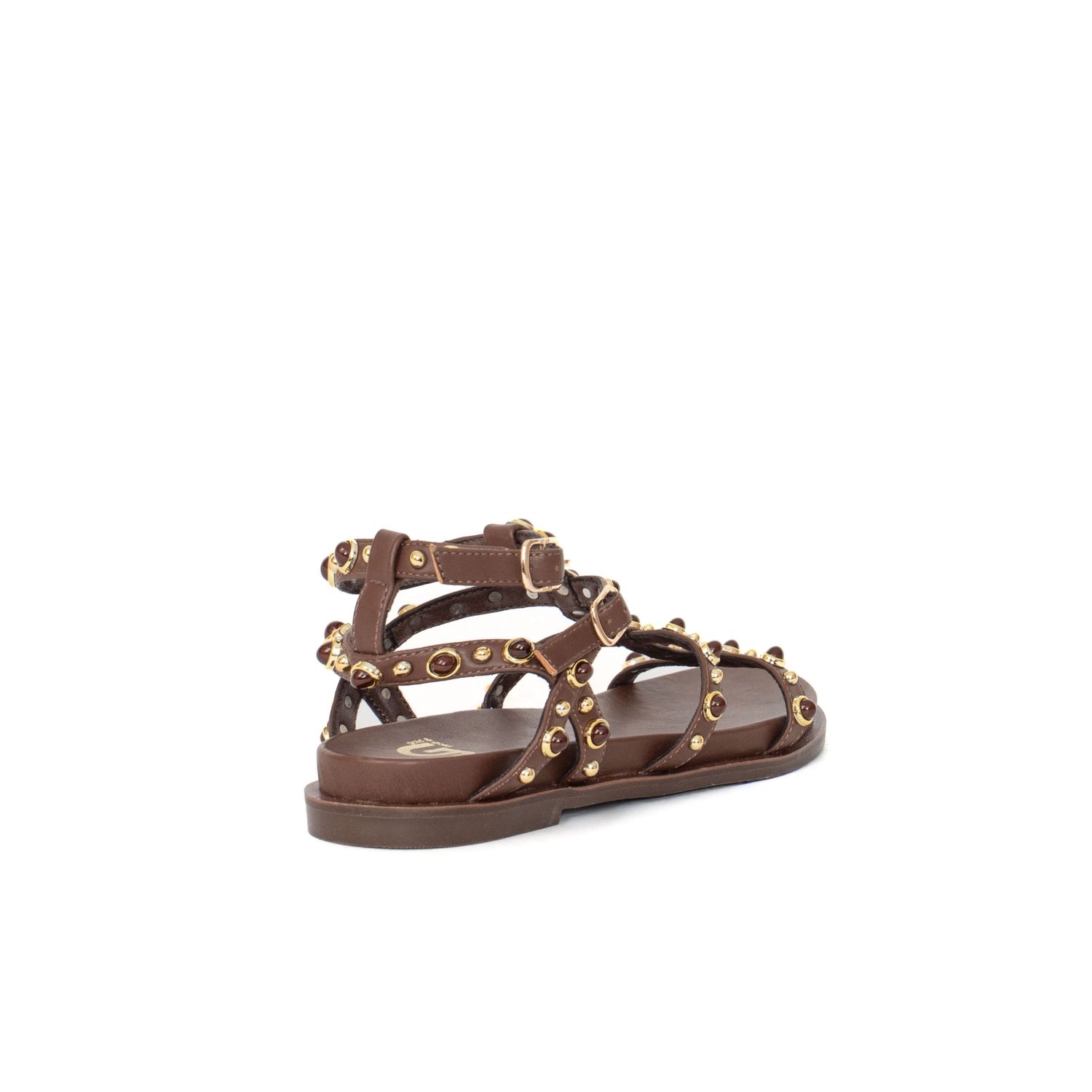 Gold&amp;gold sandalo marrone gioiello