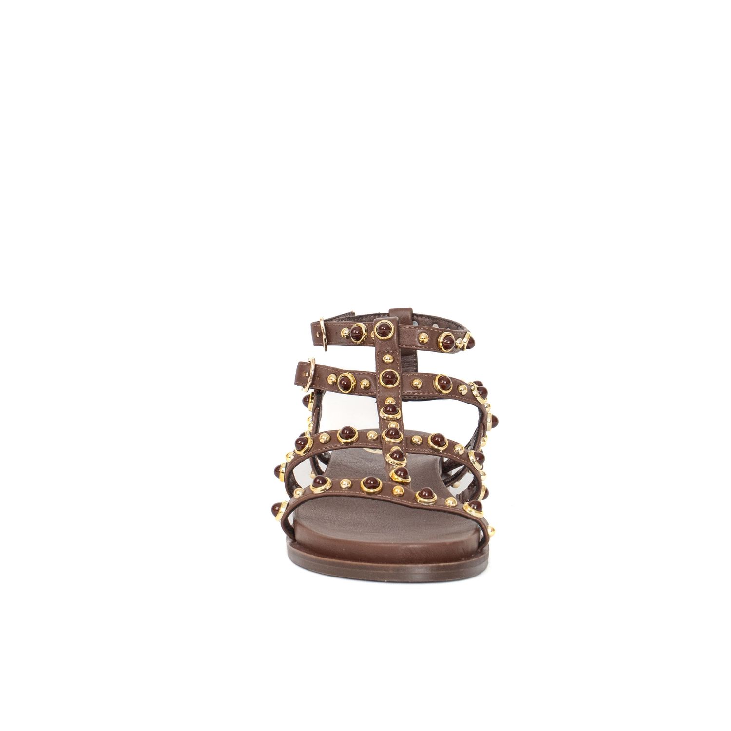 Gold&amp;gold sandalo marrone gioiello