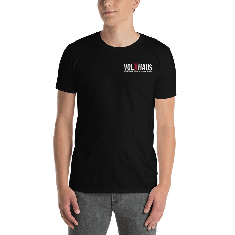Kurzärmeliges Unisex-T-Shirt Schwarz