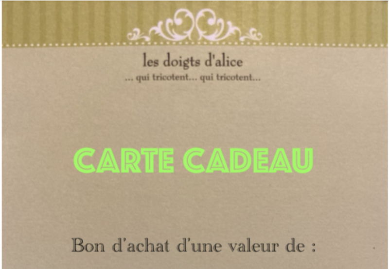 Carte cadeau