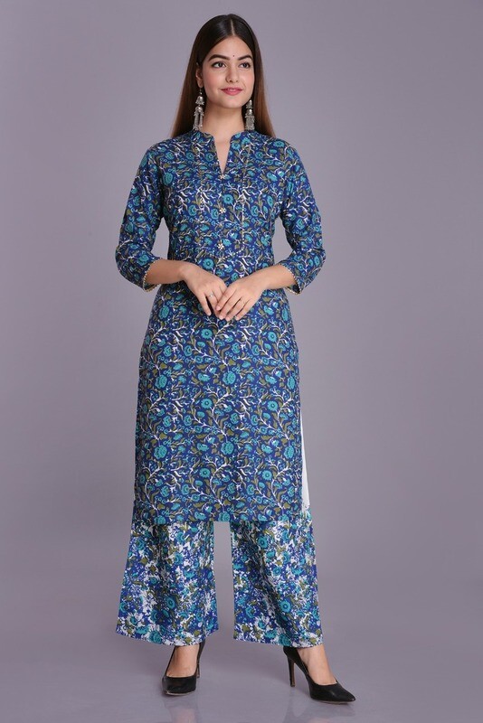 Printed Kurti with Plazo