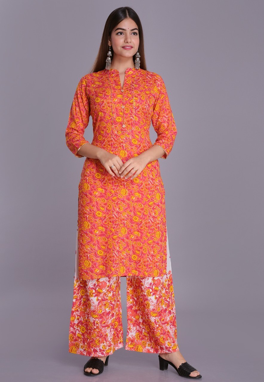 Printed Kurti with Plazo
