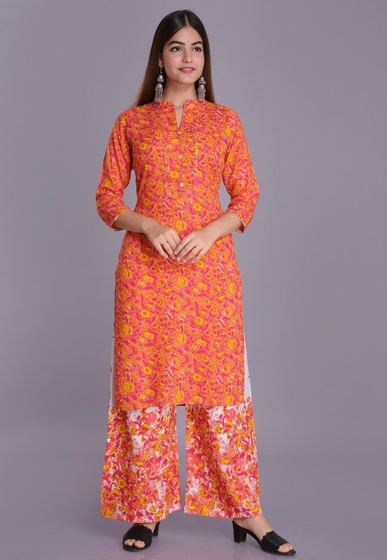 Printed Kurti with Plazo