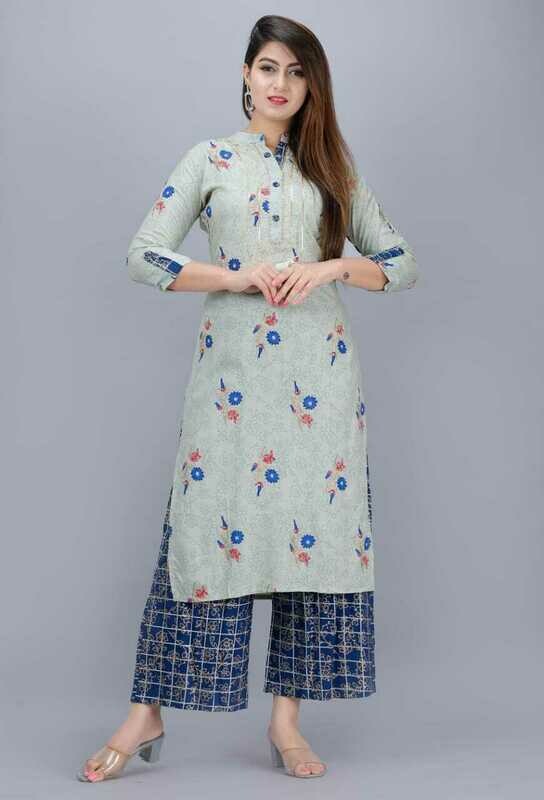 Printed Kurti With Plazo