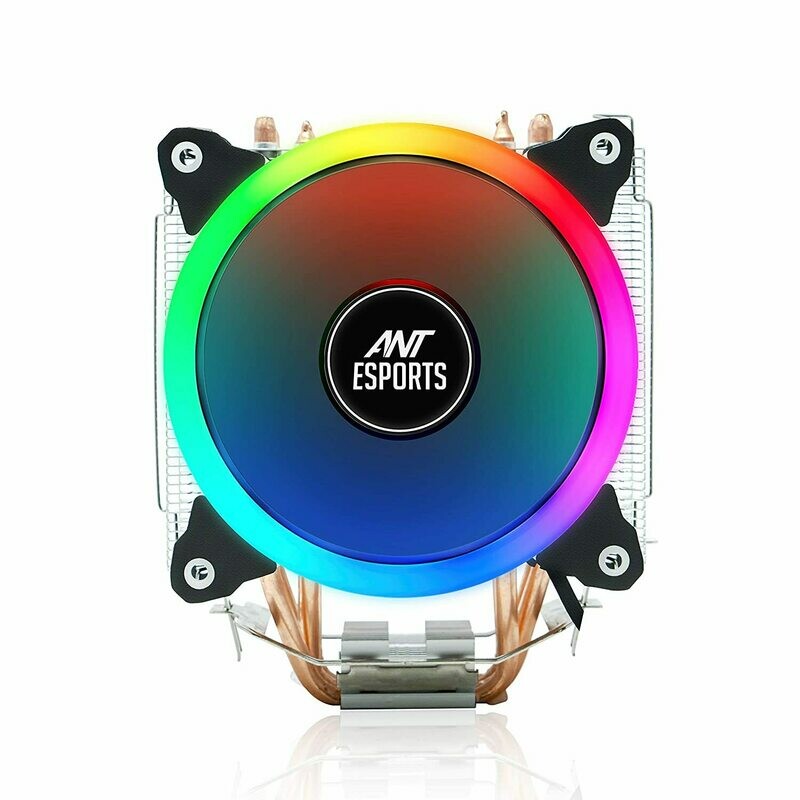 Ant Esports ICE-C612 with RGB LED PWM CPU Cooler/Fan Support Intel LGA775, LGA1150, LGA1151, LGA1155, LGA1156, LGA2066, LGA2011-v3, LGA2011, LGA1366 and AMD FM1, FM2, FM2+, AM2, AM2+, AM3, AM3+,AM4