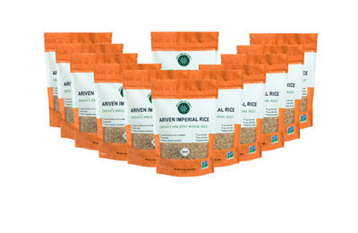 12 packages of Ariven Imperial Rice (12 pounds total)
