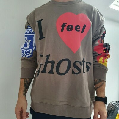 Grey I Feel Ghosts Kanye Sweatshirt