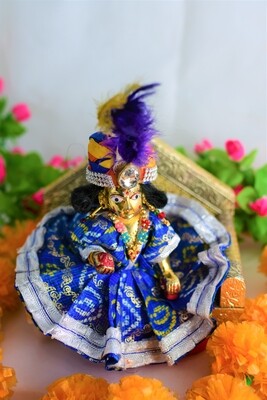 Blue Bandhej Print Bal Gopal Frock
[Free Delivery Available]