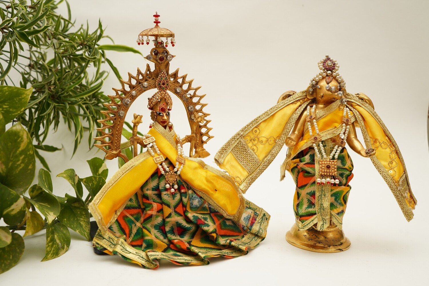 Multicolored Lehenga-Choli &amp; Dhoti Set [Customise this design for your Radha Krishna idols]
Free Delivery Available