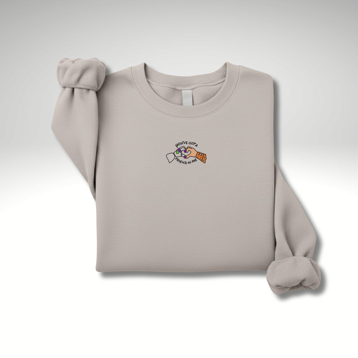 Friend in me Embroidery - Sample Crewneck Sand