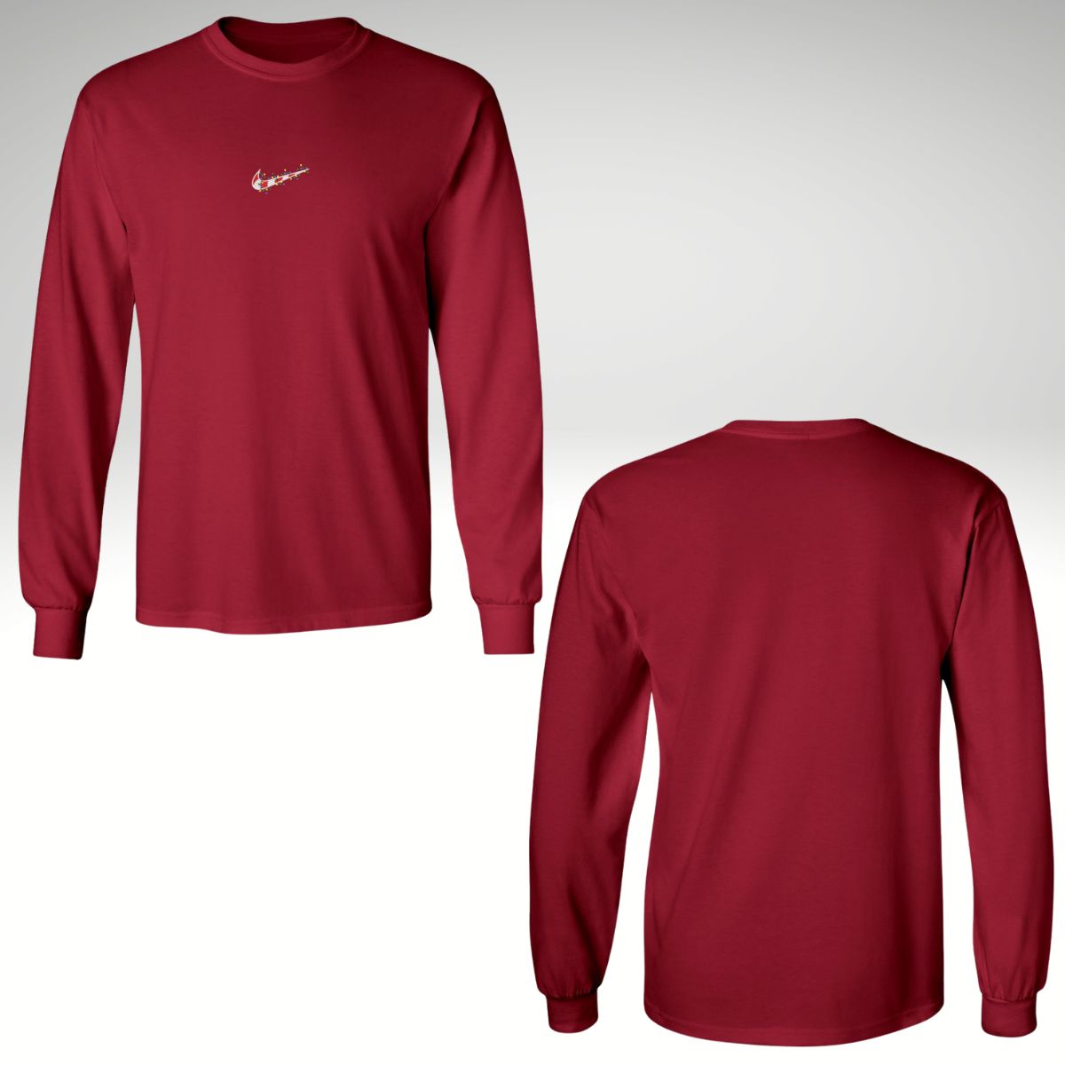 Nike Christmas Logo Embroidery - Sample Shirt Red