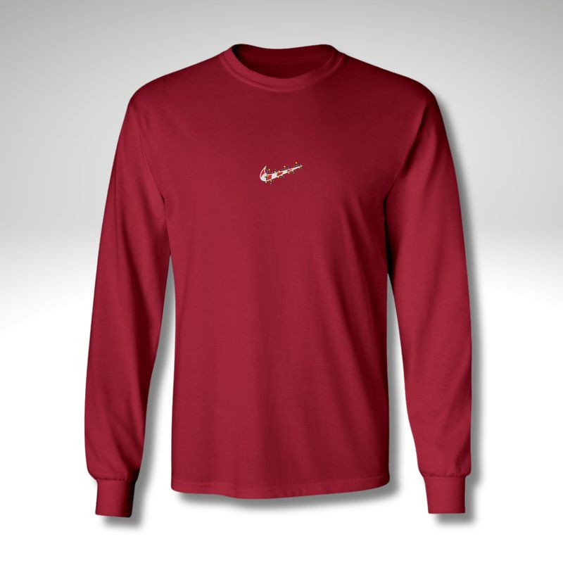 Nike Christmas Logo Embroidery - Sample Shirt Red