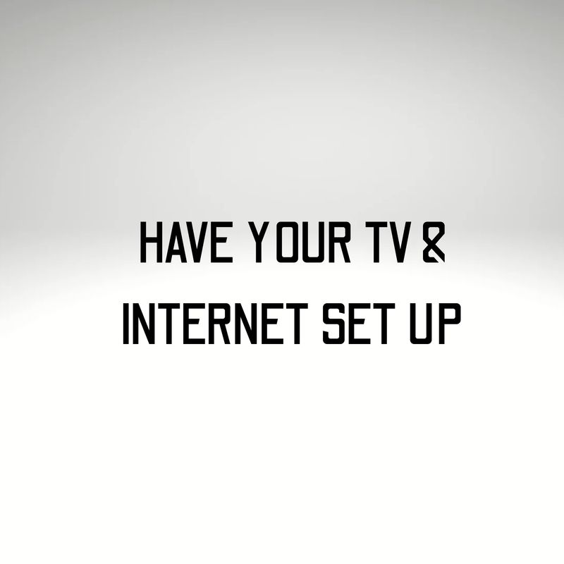 TV &amp; Internet Set up