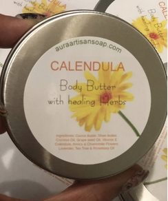 CALENDULA &amp; CHAMOMILLE BODY BUTTER ROUND TIN
