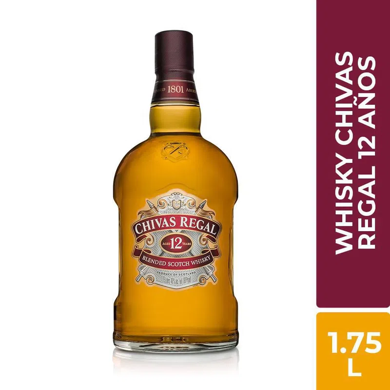 WHISKY CHIVAS REGAL 12 AÑOS X 1750ML