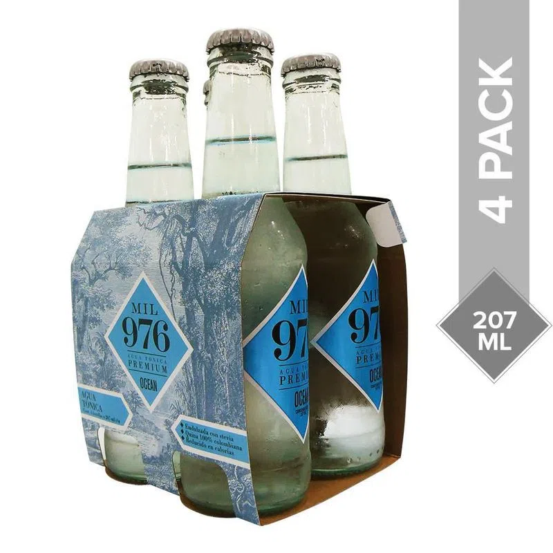 AGUA TONICA 1976 OCEAN X 207 ML X 4 UNIDADES