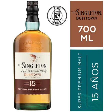 WHISKY MALTA SINGLETON DUFFTOWN 15 AÑOS 700 ML