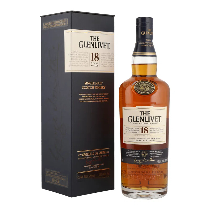 WHISKY GLENLIVET 18 AÑOS X 750ML