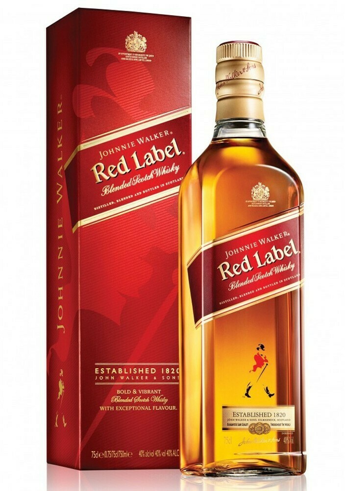 WHISKY JOHNNIE WALKER RED LABEL X 1000 ML