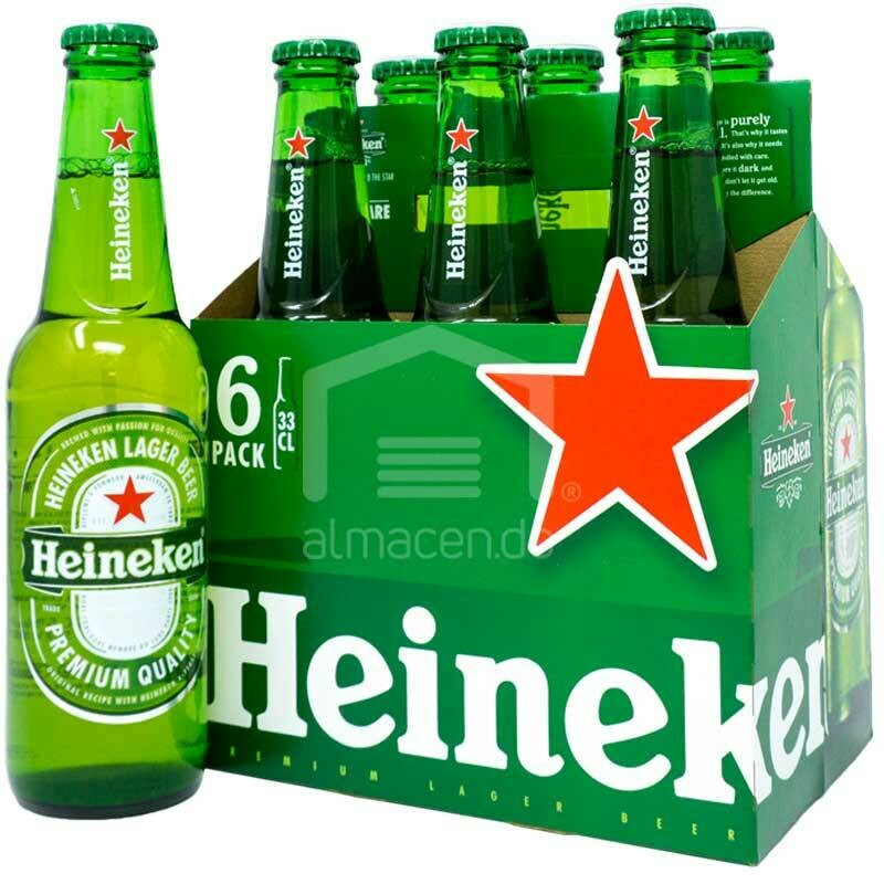 CERVEZA HEINEKEN BOTELLA X 330 ML SIXPACK
