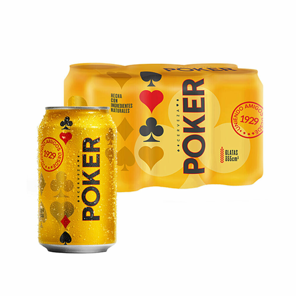 CERVEZA POKER X 355 ML