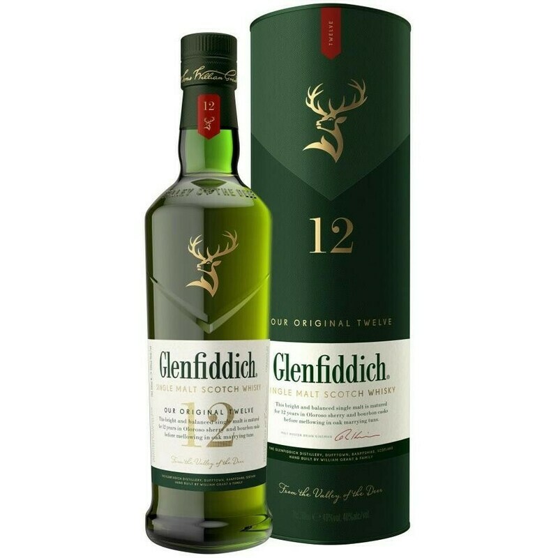 WHISKY GLENFIDDICH 12 AÑOS X 750 ML