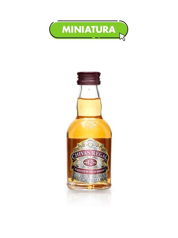 WHISKY CHIVAS REGAL 12 AÑOS X 50 ML