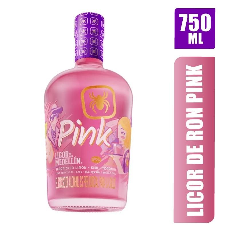 LICOR DE RON PINK X 750