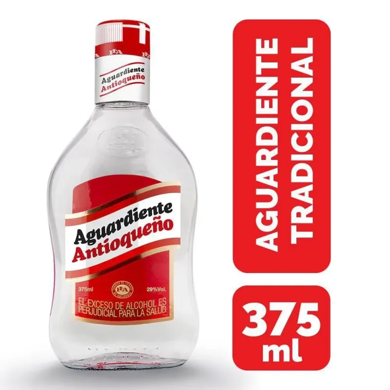 AGUARDIENTE ANTIOQUEÑO ROJO X 375 ML
