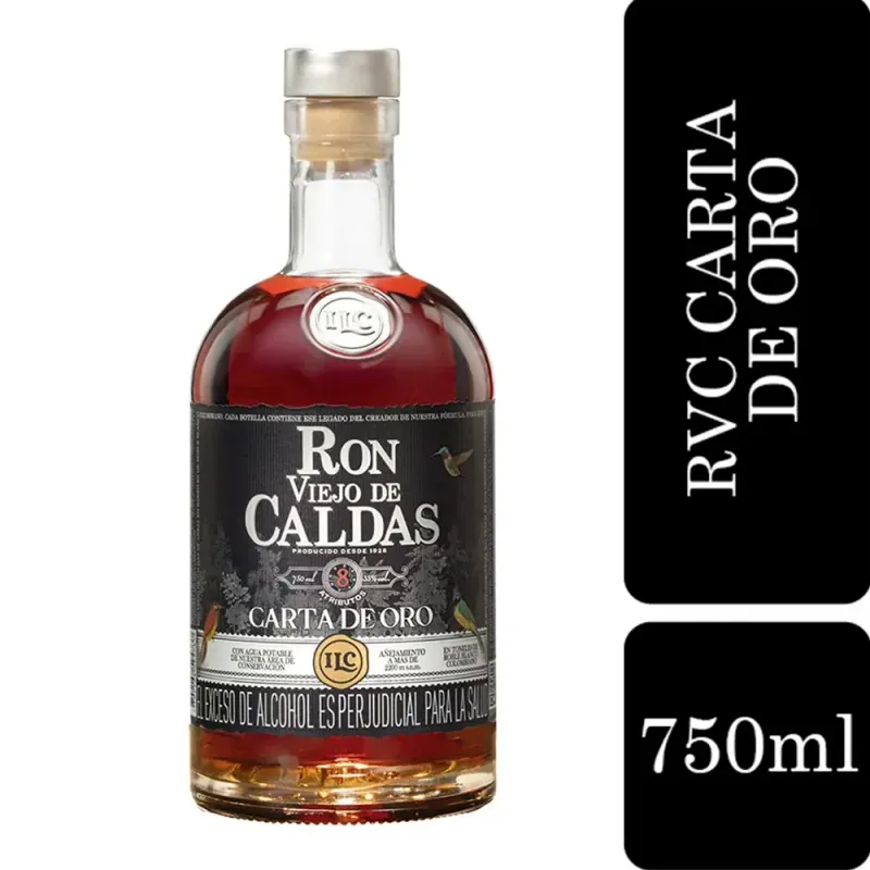RON VIEJO DE CALDAS 8 AÑOS X 750 ML