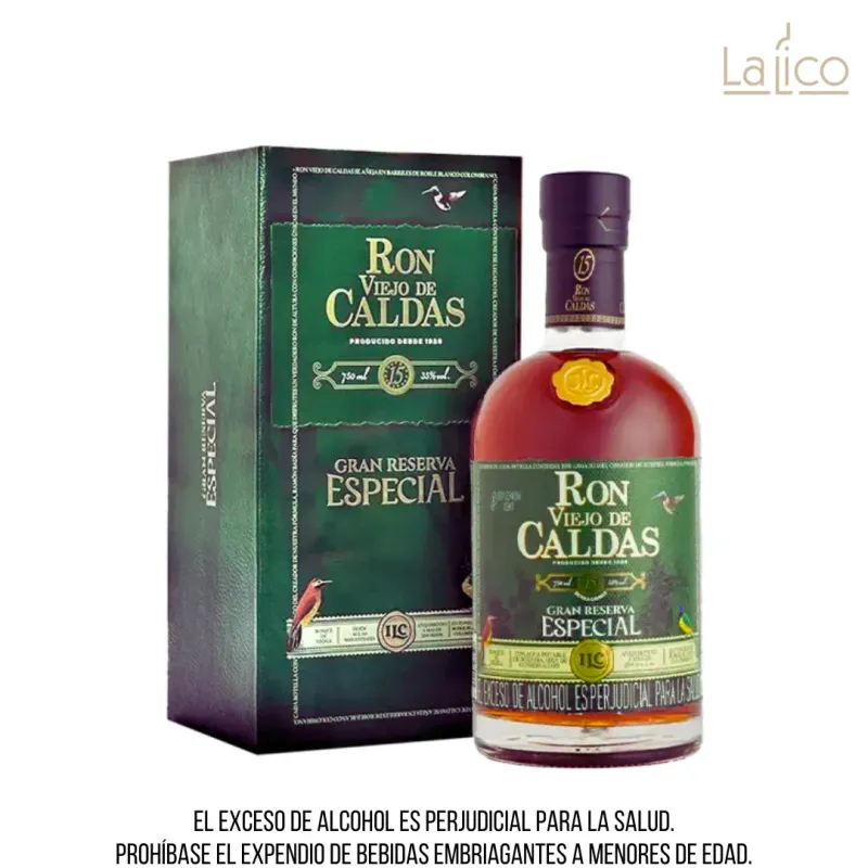 RON VIEJO DE CALDAS 15 AÑOS X 750ML
