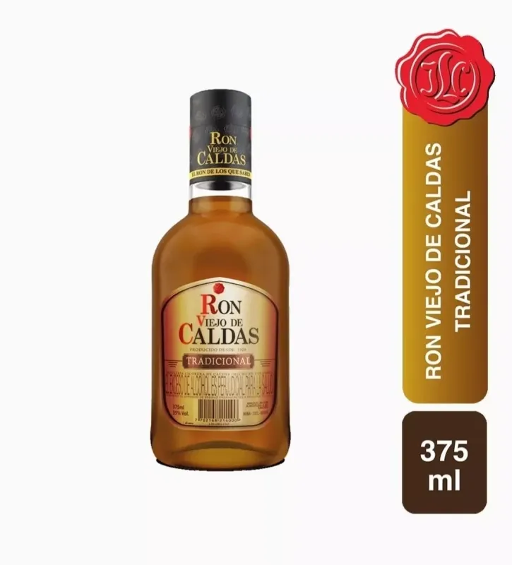 RON VIEJO DE CALDAS 3 AÑOS X 375 ML