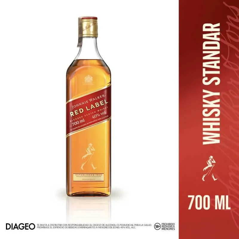 WHISKY JOHNNIE WALKER RED LABEL X 1000 ML