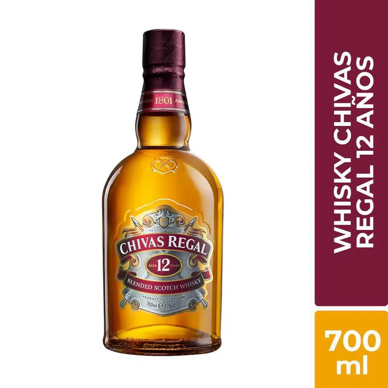 WHISKY CHIVAS REGAL 12 AÑOS X 700 ML